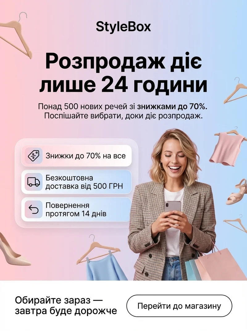 Розпродаж до 70%